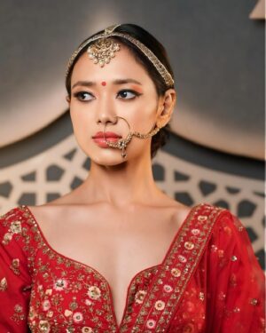 Nirisha Basnett Instagram - 🥀
Outfit @label.adhya @the_adhya_designer 
Shot @sagarfilms194 
Location @s3.mumbai 
Makeup @yashvi_makeover14 @makeover_by_adhya