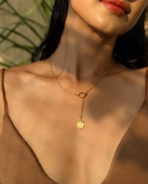 Nirisha Basnett Instagram - Wearing a piece of #Nepal wherever I go with my Dhoop Chaya Necklace ! ⭐️💫🇳🇵
 Thank you @lilsherpajewelry @mohitabhimsaria for this beautiful piece . 
.
MUA @glammed.by.pam @paramitarana ✨