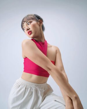 Nirisha Basnett Instagram - 🪭
MUA @glammed.by.pam @paramitarana 
Shot by @urvishpatel.in 
Label @kolor_therapi @sanjana.stylebug 
Location @nbstudio_mumbai