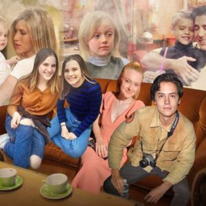 Noelle Sheldon Instagram - Happy 25th anniversary of Friends ft. this super weird but funny picture that @enews made!  It makes me laugh. I wasn’t alive 25 years ago but I’m sure it was a fun time. P.s. I do know how to sit on couches in real life just not in photoshop! #friends25