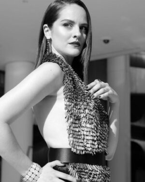 Noémie Merlant Instagram - Merci
 @nicolasghesquiere 🖤

@gregwilliamsphotography 🤍🙏
@benjamincazenave @emi.lg @lamarquisette @clementlomellini @charlotte_prevel @peterluxhair @magalimontet_co @isabrulier @vic_bab_ 

@louisvuitton
@boucheron