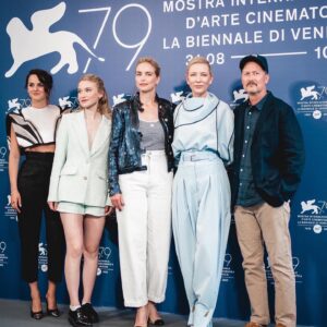 Noémie Merlant Instagram - 💙 #toddfield @ninahossofficial  @sophiekauercellist #cateblanchett @tarmovie @nicolasghesquiere @louisvuitton @labiennale