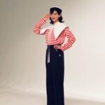 Non Instagram - 大槌サーモンキャンペーンのマリンルック🏖️ このシールのデザインすごく好き お気に入りの撮影だったーー🎣 Styling: @izumimachino Hair&Make up: Shie Kanno #ニッスイ