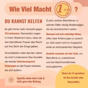 Nora Tschirner Instagram - Link in Bio. 
#klassenkasse
#WieVielMachtEinEuro
#sheroes

@quattromilf
@rezo
@rogerrekless
@carokebelin
@amadeuantoniostiftung
@michafritz 
@Stein_schmeltzer_dr.rienhoff
@amadeuantoniofoundation
@sheroes_fund
@betterplace_org
@jany.tempel und @mtg.mvmt