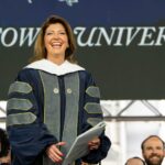 Norah O'Donnell Instagram - Go Hoyas! Congratulations to all the @georgetownuniversity graduates! Loved being back on campus to celebrate and was truly honored to be recognized by Georgetown’s School of Continuing Studies @georgetownscs