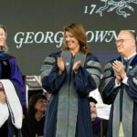 Norah O'Donnell Instagram - Go Hoyas! Congratulations to all the @georgetownuniversity graduates! Loved being back on campus to celebrate and was truly honored to be recognized by Georgetown’s School of Continuing Studies @georgetownscs