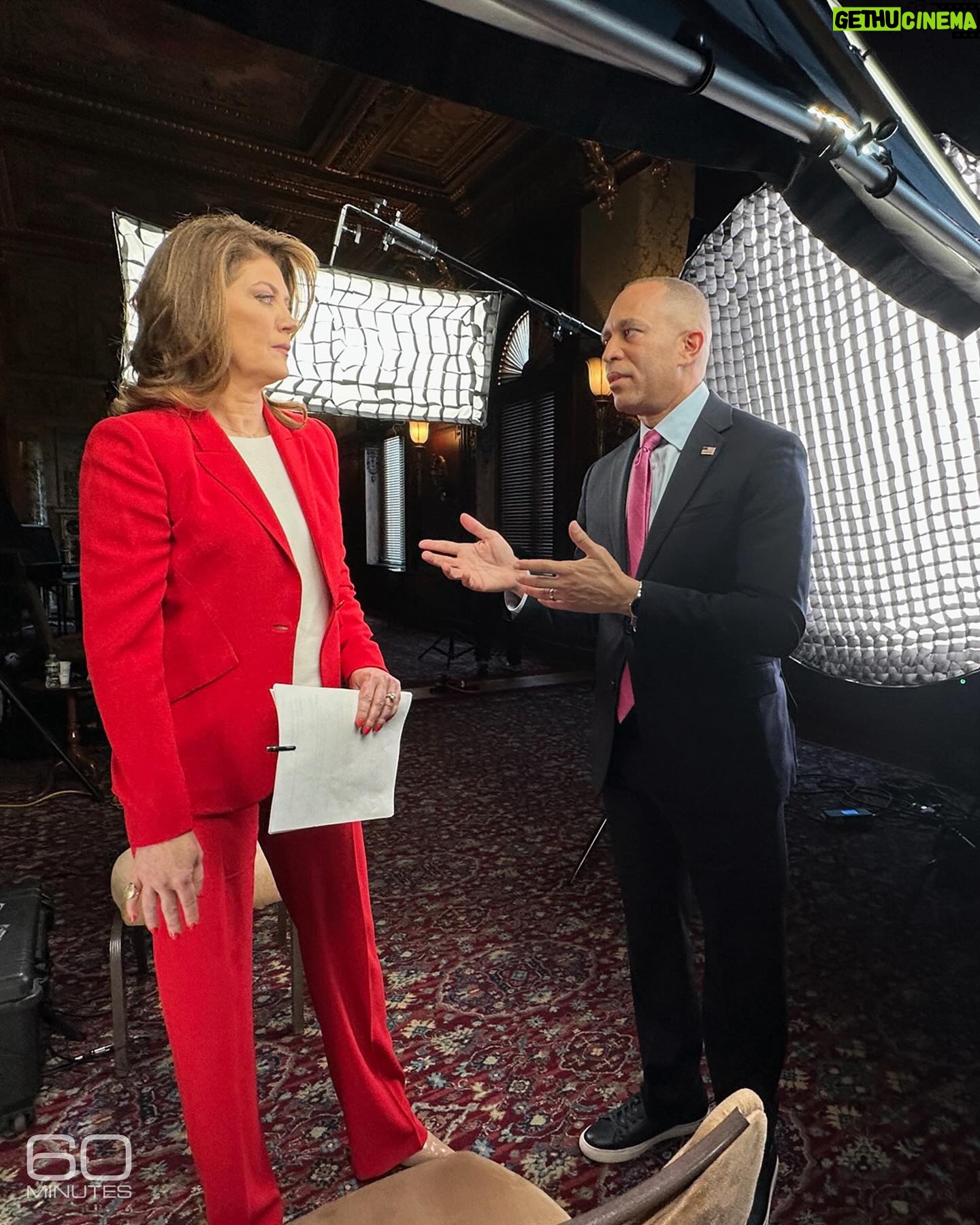 Norah O'Donnell Instagram - The leader of the Democrats in the House, Hakeem Jeffries, has built a reputation as a consensus builder in his caucus, and as a tough but respectful opponent of the Republican Party. This Sunday, he speaks with @norahodonnell.