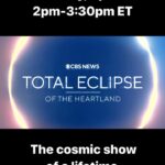 Norah O'Donnell Instagram - Catch the cosmic show of a lifetime with “Total Eclipse of the Heartland” on @cbsnews. JOIN US, Monday, April 8th, 2:00-3:30 PM ET for stellar coverage across TV and streaming platforms as @norahodonnell and @tonydokoupil anchor from Indianapolis, Ind. 🌖