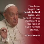 Norah O'Donnell Instagram - Pope Francis says too many people have become indifferent to other people’s suffering from war, injustice, poverty, and crime. He fears too many hearts have hardened and become indifferent.