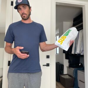 Noureen DeWulf Instagram - My pregnancy cravings are getting so out of control! I’ve started eating meatless subs 3 times a week with just veggies and Mayo and extra jalapeños 😅😅😅 I sometimes have to eat it in my car because I need it so bad… 😂today Ryan went and got me mine because I was in a zoom acting class and I could only think about getting this sub, am I ok? 😅😂😂