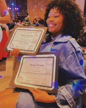 Numa Perrier Instagram - double nominee 💥 double trouble 💥
thank you @naacpimageawards for the beautiful luncheon acknowledging so many artists and leaders in our community. the community that influences ALL the communities. 💅🏿🤎🏆