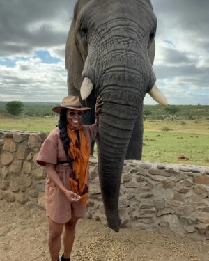 Nyesha Arrington Instagram - Connecting with elephants was a dream come true! 🐘💖🥹 Feeling their gentle presence, learning more about their intelligence, and observing social dynamics, was awe-inspiring. Grateful for the opportunity to interact with these majestic beings in a sanctuary where they can be safe as it deepen my appreciation for wildlife. #Elephants #Wildlife #Nature#Nurture  #GratefulHeart