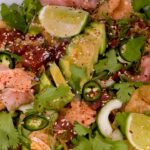 Nyesha Arrington Instagram - Spice up your snack game with a CRONCH-tastic twist: POKÈ NACHOS 🐟 🌮🌮 🌮 There's a flavor frenzy in every bite w exciting textures from crisp wonton chips dusted w furikake... chilled ahí tuna tossed with soy, sesame, and gochugaru! Then garnished with sliced avocado, siracha mayo, pickled ginger and a delightful richness coming from grated mac nut . . . Check out link in BIO for full video! 🎥 #pokèparty #umami #snacks #chefnyesha #snackideas #freshfood #vibrant #nextleveldish #nextlevelchef #nextlevelsnacks #nextlevelkitchen