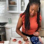 Nyesha Arrington Instagram – Recipe testing Strawberry 🍓 Shortcake cookies 💕 I love my job 
#limiteddrop #comingsoon