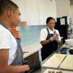 Nyesha Arrington Instagram – BIG congrats to the @childrensbureau Family resource center on their grand opening!! We had a lot of FUNNN learning about food as fuel 🔋& interactive recipes adults/kids can make together! 
My nephew Emmanuel Issac killed it as sous chef 💕
Here we made some simple date bites with nuts and spices and coconut oil 😋
#family
#ribboncutting #familyresources
#love
#cookingdemo
