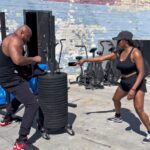 Nyesha Arrington Instagram - NEXT LEVEL CHEF TRAINING!!! Chef @nyeshajoyce training her mentee @realdealmada into NEXT LEVEL shape to take down @gordongram and @richardblais in tomorrow’s episode of @nextlevelcheffox Time for team Arrington to get out of the basement!! #NextLevelChef #Chef #Training #Food #FoodHumor
