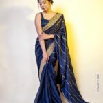 Oindrila Bose Instagram - 💙 Saree @thesariedits_ Jewellery @kasira_official Make up and hair @lili_mondal_makeup_artist Photographs by @imsumanta Styled by @subrata4462