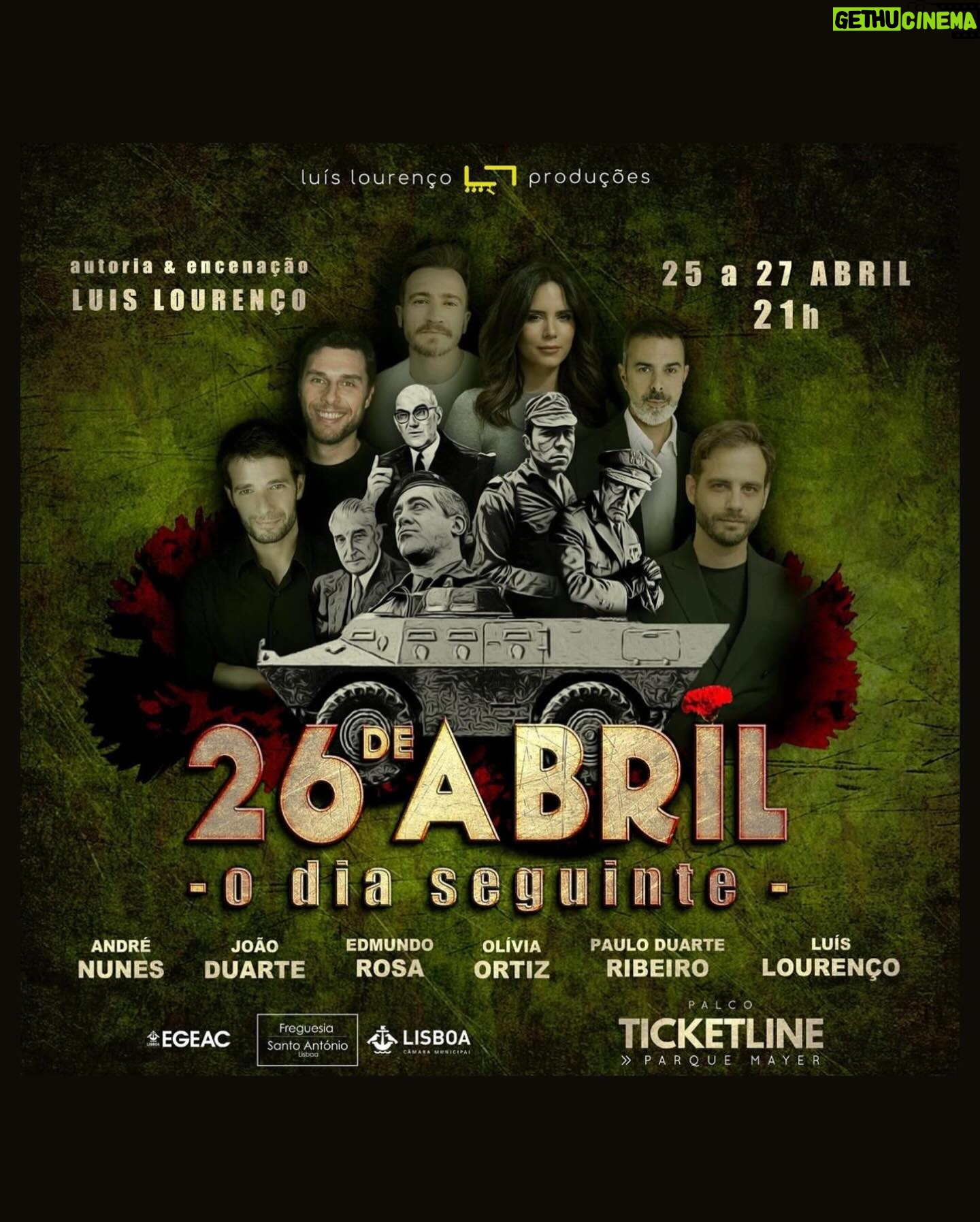 Olívia Ortiz Instagram - Já começaram os ensaios da nossa peça de teatro “26 de Abril - O dia seguinte”. De 25 a 27 de Abril, pelas 21h no Palco Ticketline. #revoluçãodoscravos #25deabrilsempre #parquemayer