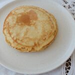 Olesya Rulin Instagram - Per request, the Russian crêpe pancake recipe, shared with me by my mother from our little Russian village is here. You will need : one cup of cows ( full fat) milk, preferably room temperature, one egg 1 teaspoon of baking powder A pinch of salt a teaspoon of sugar and flour. let me know if you try this recipe and send me DM’s of your Russian crêpes. I want to see your masterpieces. these are amazing warm as well as cold and in my homeland, we wrap up meats or cheese inside of them once they’re cold and make pancake rollup.