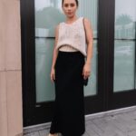 Olesya Rulin Instagram - Finally cold enough for me to wear this stunning winter skirt from @eileenfisherny