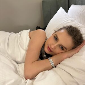 Olivia DeJonge Instagram - @ngvmelbourne 🤍 @tiffanyandco 🤍 and wearing @celine
