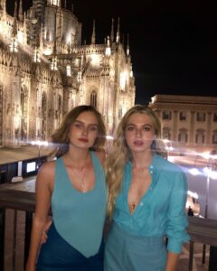 Olivia DeJonge Instagram - Couple of girls in blue - much much love @ferragamo 💙💙💙💙💙💙💙💙💙💙💙