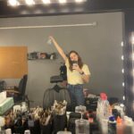 Olivia Morris Instagram - The Head S2 photo dump ⚓️ 1. Last day ft tiny water bottle 2. @kardorazzazi being gorgeous on the monitor 3. Blue skies 4. Poster bts 5. Crying about how much I’m gunna miss @josefinnelden 6. Sea day 7. Night shoots 8. The angel who stared at my face every morning for months 9. Green screeeeen