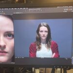 Olivia Morris Instagram - The Head S2 photo dump ⚓️ 1. Last day ft tiny water bottle 2. @kardorazzazi being gorgeous on the monitor 3. Blue skies 4. Poster bts 5. Crying about how much I’m gunna miss @josefinnelden 6. Sea day 7. Night shoots 8. The angel who stared at my face every morning for months 9. Green screeeeen