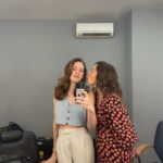 Olivia Morris Instagram - The Head S2 photo dump ⚓️ 1. Last day ft tiny water bottle 2. @kardorazzazi being gorgeous on the monitor 3. Blue skies 4. Poster bts 5. Crying about how much I’m gunna miss @josefinnelden 6. Sea day 7. Night shoots 8. The angel who stared at my face every morning for months 9. Green screeeeen