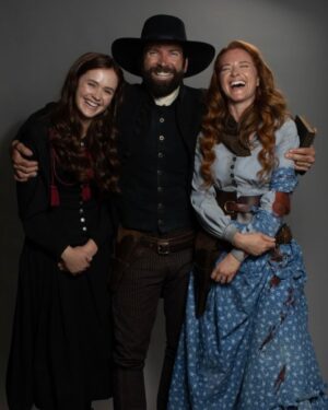Olivia Sanabia Instagram - Now that the strike is over, I can finally tell you guys about BIRTHRIGHT OUTLAW — streaming now!!! It was an honor to be a part of this project, and now it’s yours. I have way too many behind the scenes photos to share with you guys, so expect a spam!! From the corsets to the freezing cold night shoots to the green-screen hot air balloon, this one was truly a blast. Also— I may or may not have written a song for our end credits with @savannahsanabia . Stay tuned!!! 🩶🩶🩶#birthrightoutlaw