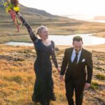 Olivia Taylor Dudley Instagram - SURPRISE!!!✨2023 is the year we got married! In September Elie proposed to me in the garden of my favorite museum in Paris, then surprised me with the most romantic wedding in ICELAND a week later! After Paris we traveled to Berlin for 5 days where I found a dress, a magical crown, and we planned the last few details. He knows that I hate planning, so a week was perfect. Since I was a young girl I’ve dreamt of going to Iceland (#bjork ) and Elie made that dream come true. Our siblings @madisonreeddudley and @mischasmolkin and @kyrasmolkin flew out to surprise me and we had the most beautiful ceremony on a mountain top at sunset with just the 5 of us. It was the best day of my life. I know people always say that, but my wedding day was full of finding wild Icelandic ponies followed by a sunset wedding where I walked down the aisle (mountain) to my favorite song from Eternal Sunshine followed by northern lights under a full moon by a fire. I’m the happiest Bjork loving, pony obsessed fairy princess bride ever 🤍 Beautiful pictures by @owenfiene and many many more pics to come! #iceland #icelandwedding #love
