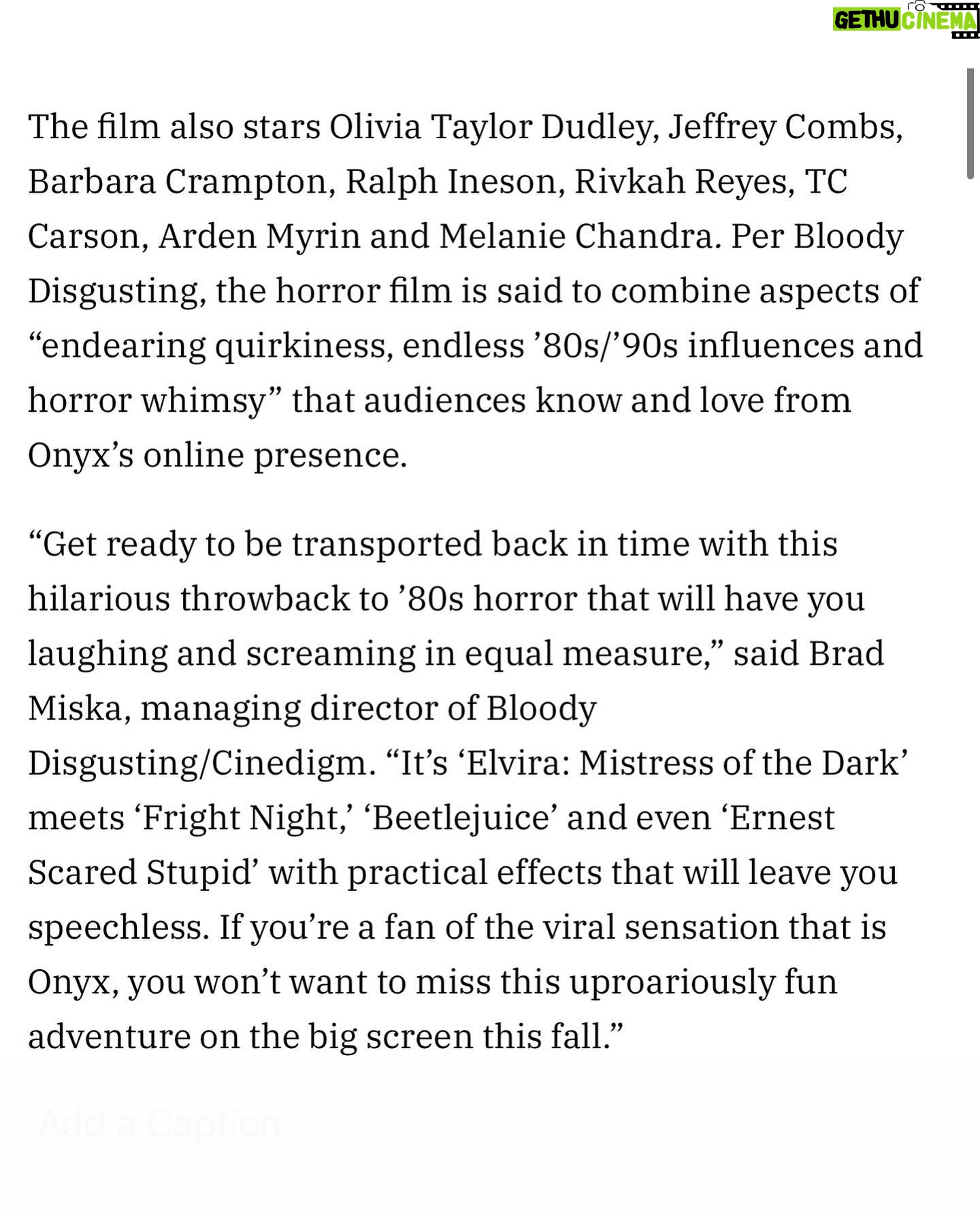 Olivia Taylor Dudley Instagram - 🚨🚨🚨 So excited to finally share the news! ONYX will be in theaters this fall!!!