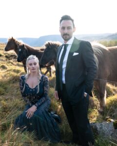 Olivia Taylor Dudley Instagram - SURPRISE!!!✨2023 is the year we got married! In September Elie proposed to me in the garden of my favorite museum in Paris, then surprised me with the most romantic wedding in ICELAND a week later! After Paris we traveled to Berlin for 5 days where I found a dress, a magical crown, and we planned the last few details. He knows that I hate planning, so a week was perfect. Since I was a young girl I’ve dreamt of going to Iceland (#bjork ) and Elie made that dream come true. Our siblings @madisonreeddudley and @mischasmolkin and @kyrasmolkin flew out to surprise me and we had the most beautiful ceremony on a mountain top at sunset with just the 5 of us. It was the best day of my life. I know people always say that, but my wedding day was full of finding wild Icelandic ponies followed by a sunset wedding where I walked down the aisle (mountain) to my favorite song from Eternal Sunshine followed by northern lights under a full moon by a fire. I’m the happiest Bjork loving, pony obsessed fairy princess bride ever 🤍 Beautiful pictures by @owenfiene and many many more pics to come! #iceland #icelandwedding #love