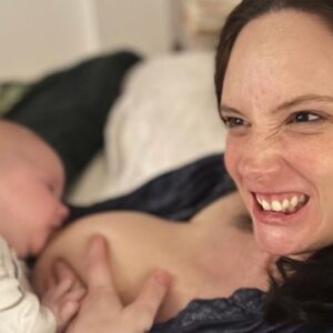 Olwen Catherine Kelly Instagram - Breastfeed they said. It'll be magical they said. 
Tell that to my chomped nip which the mini thinks is HILARIOUS when he bites down on. 
I swear there must be some sort of hardwire in our mum-brains that makes us go limp rather than react to the pain of when we get bitten because that &@#£-ing hurts. 😂😭
(I'm whispering because it's the battle of the minds also known as bedtime). 
#breastfeeding