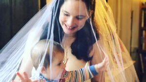 Olwen Catherine Kelly Instagram - Whatever gets you through the day, amiriiight?
#justanotherlockdownmonday 

Disclaimer: SAM insists I put my veil on if I happen to be wearing anything white. This veil has done much housework and zero weddings.