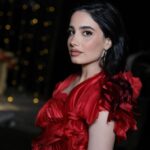 Omaima Jawad Al Shukrchi Instagram - Makeup @makeupbyghaith @mhmdghaith1 Dress @yona.iq @gab_abouelias Taken by @miled_mitry #خان_الذهب_البداية