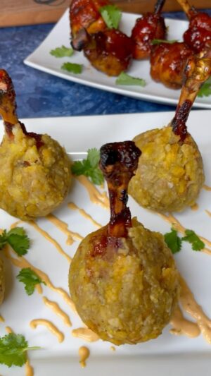 Omallys Hopper Instagram - Mofongo Wrapped Chicken Lollipops 🤤🤤 YES PLEASE