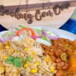 Omallys Hopper Instagram - Hola Mi Gente! Está Plato nunca falla en mi casa! Arroz con Pollo y Maíz, uno de mis favoritos! Ven Pa’ca que te voy a enseñallllll Ingredients: -1/3 cup Aceite De Achiote -2 tbsp adobo -2lbs Boneless skinless chicken thighs -1 tbsp Sofrito -1 tsp garlic paste -1 tsp tomato paste -olives (optional) -1 bay leaf -4 cups of water -1 tomato chicken bouillon -4 cups of medium grain rice -1 cup of Frozen Corn