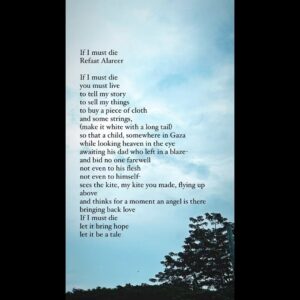 Oon Shu An Instagram - Saw a kite in the sky the other day, it was very far away but I managed to capture it on photo. Made me think of this poem by Refaat Alareer which I only discovered after he was martyred. The expectation of a premature death at the hands of the occupying forces is so present, so is the courage, and the hope, and strength of the Palestinian spirit, this kind of spirit I’ve never before witnessed in my life. The kite also made me think of how in 2011 Palestinian children in Gaza broke the Guinness Book of World Records by flying 12,350 kites simultaneously. 🪁🪁🪁 i wonder how many of them are still alive. 2024, justice, liberation, peace, dignity for all. 🍉

“Pray that your people never need the world to save them. Pray that we heal enough to save us all.” ~Jaiya John