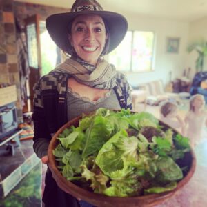 Oona Chaplin Instagram - The land feels softer under my feet today after the first proper rain of the season. Soft water softens everything. And it may seem like a small thing, but feels like a victory: we fed our folks from our garden yesterday!! A big rain-washed salad we have grown here in our #lighthouse, with love and care and energy and time and patience. The nourishment of this connection to our food is food itself and we are growing with it. I am grateful today. #thanksCG