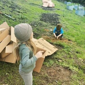 Oona Chaplin Instagram - Another day another dream another chance to learn and grow an old new story woven light to reap in laughter while we sow. 
#sheetmulching #life #permaculture #dreamscometrue