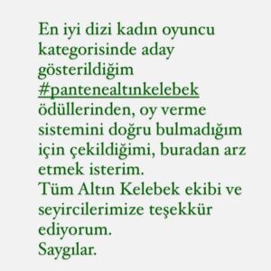 Özlem Türkad Instagram - #altinkelebekodulleri 
#pantenealtınkelebek