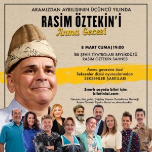 Özlem Türkad Instagram - Efendim merhabalar 🙋🏻‍♀️🌸
Rasim abimizin aramızdan ayrılışının üzerinden üç yıl geçti. Biz onun ardından devam eden; Çağdaş Yaşamı Destekleme Derneği’nin Rasim abimiz adına verdiği tiyatro bursuyla okuyan öğrenci kardeşlerimize hem destek olmak hem de Rasim abimizi gülümseyerek (çünkü o öyle isterdi🤍) anmak için bir araya gelip, 80’ler şarkıları söyleyeceğiz efendim🎼🎶☺️ eğer katkıda bulunmak ve bizimle o akşamı paylaşmak isterseniz biletlerimiz satışa çıktı🌿 sadece 8 Mart akşamı düzenlenecek etkinlik İBB Şehir Tiyatroları Beylikdüzü Rasim Öztekin sahnesinde gerçekleşecek💫 Beklerizzzz🙋🏻‍♀️✨