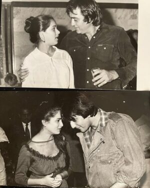 Padmini Kolhapure Instagram - Love this #throwbackthursday picture 
Looking at these pictures I was reminiscing about this dashing father son duo . #sunildutt #sanjaydutt 
I was approached by Dutt Sahab to play a part in one of his movies .. I was too excited ! Somehow that didn’t workout .
I attended the Premiere of Rocky and that was one hell of a star studded event ! Back then the premieres were hugeee . Met the elegant, poised Nargis aunty . She was so warm and welcoming each and every guest personally . You could see the glee in her eyes as her son Sanjay was embarking on his journey to becoming a Star .