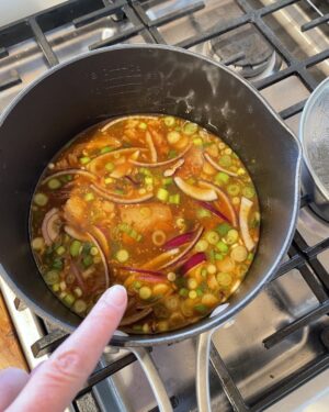 Paget Brewster Instagram - Ramen broth