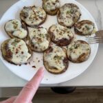 Paget Brewster Instagram - FrenchOnionSoup Potatoes!!