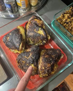 Paget Brewster Instagram - Charred chickens..