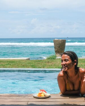 Paloma Monnappa Instagram - #throwback to our time at @iluk.house in the ☀️ in the first swimsuit I designed for myself 🥰 
.
.
.
.
.
.
#srilanka #mirissa #swimsuit #islandgirl #beachlife #islandlife #island #ocean