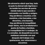 Pamela Sambrano Instagram - A 9 días del mes de Enero, a 9 nueve días de empezar el año, el que debía ser nuestro año…