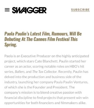 Paola Paulin Instagram - Thank you @swaggermag excited for my film, excited for Cannes film Festival and behind excited for represent Latinos there 🖤🎥 Vamos !!
Article by @ariellavi_15 
-
Gracias @swaggermag emocionada por mi película, emocionada por el Festival de cine de Cannes y más aún  emocionada por representar a los latinos allí 🖤🎥 ¡¡Vamos!!